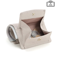 Leather Lady Purse Short Style Soft Cowhide Wallet Pocket Rfid Small Women Purse