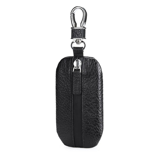 Leather Key Box for Men Car Key Holder Zipper Key Organizer