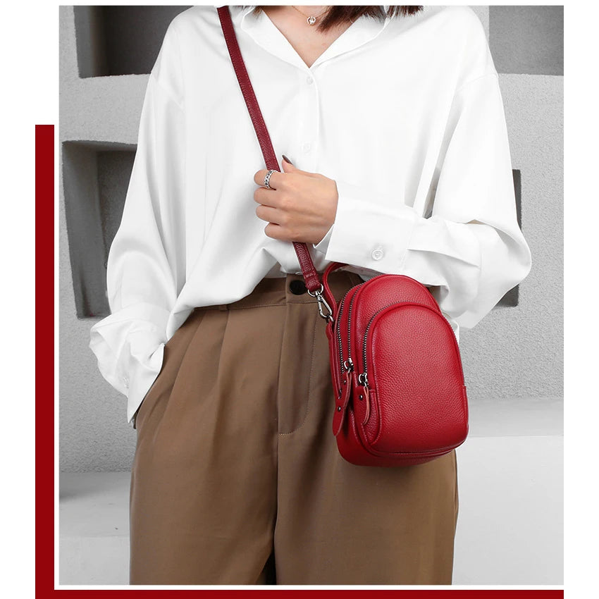 Small Leather Women Purse Crossbody Shoulder Bag