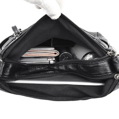 Leather Crossbody Shoulder Bag for Women Multi-Pocket Sac