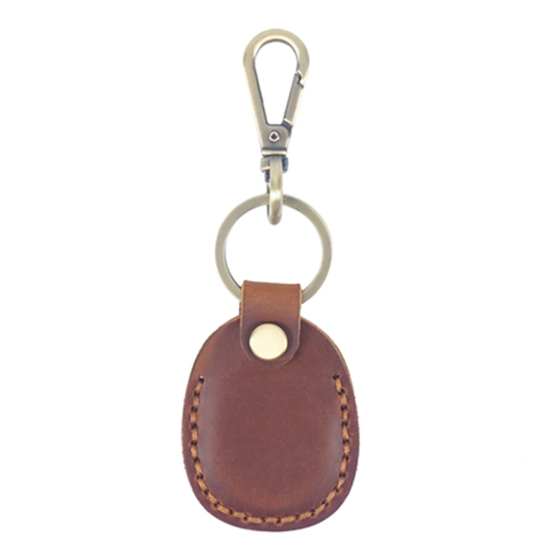 Real Leather Smart Manual Car Key Pouch Bag Case Wallet Holder Chain