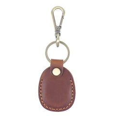 Real Leather Smart Manual Car Key Pouch Bag Case Wallet Holder Chain