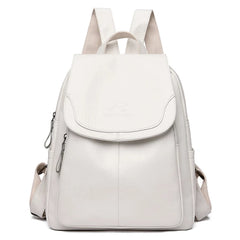 Women Leather Backpack Shoulder Bag Sac a Dos Ladies Bagpack School Bags
