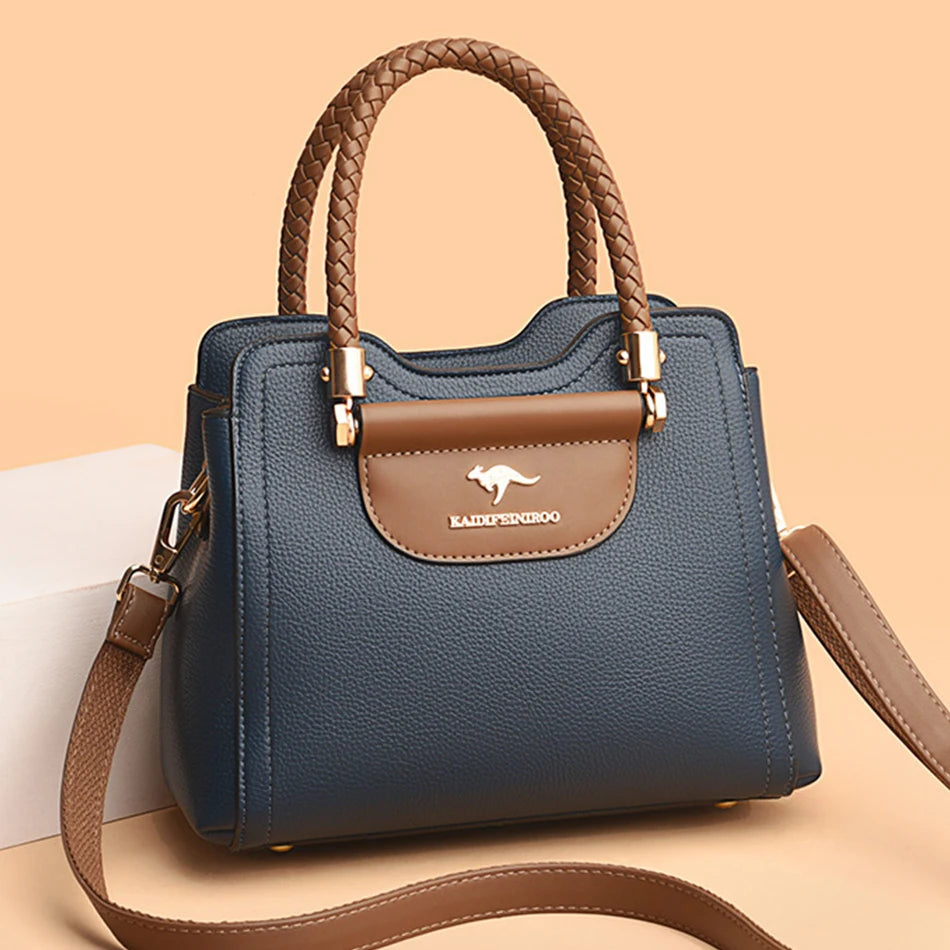 Women Leather Handbag Crossbody Shoulder Sac Lady Small Tote Bolsa