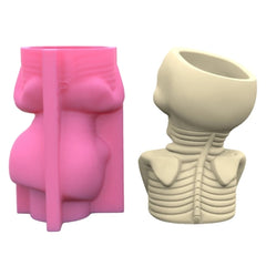 Geometric Skull Gypsum Silicone Mold for Succulent Plant Flower Pot