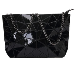 Geometric Luminous Clutch Purse Holographic Shoulder Handbag