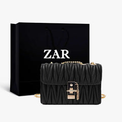 Geometric Chain Evening Bag Small Purses Ladies Shoulder Leather