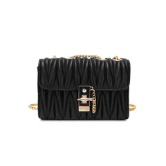 Geometric Chain Evening Bag Small Purses Ladies Shoulder Leather