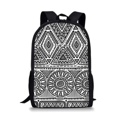 Geometric Stripe School Backpacks & Pencil Bag & Lunch Bag Kids Daypack