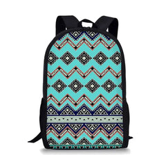 Geometric Stripe School Backpacks & Pencil Bag & Lunch Bag Kids Daypack