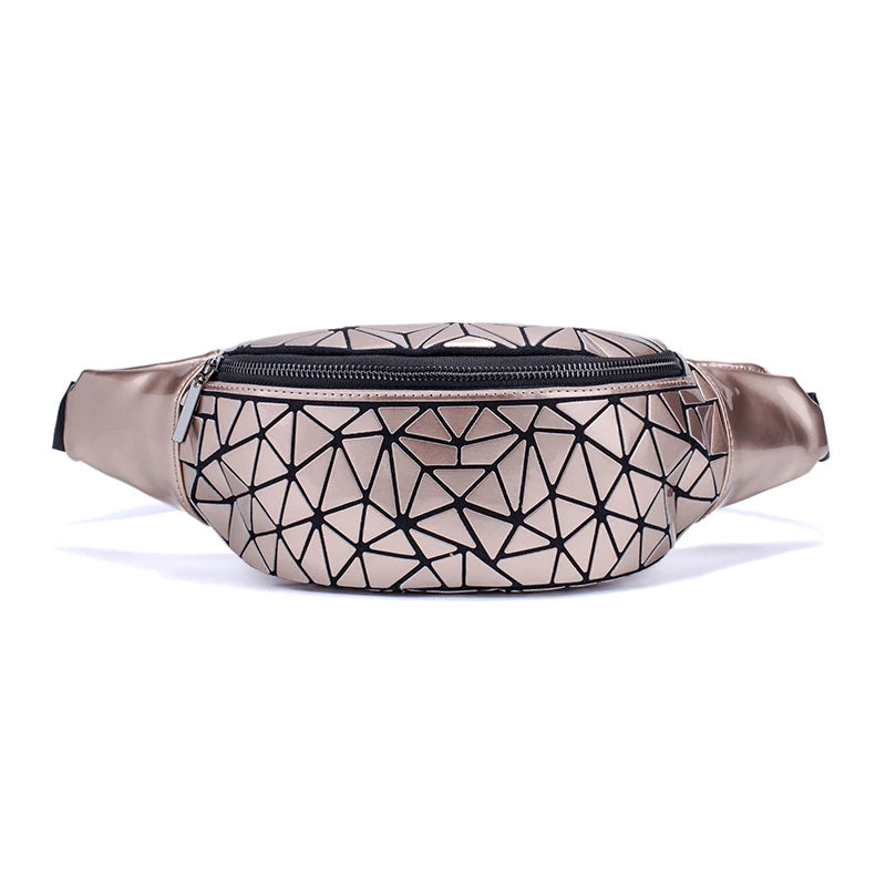 Geometric Waist Bag for Women Girls Fanny Packs Hip Belt Bags Money Travelling