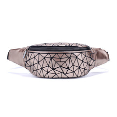 Geometric Waist Bag for Women Girls Fanny Packs Hip Belt Bags Money Travelling