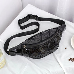 Geometric Waist Bag for Women Girls Fanny Packs Hip Belt Bags Money Travelling