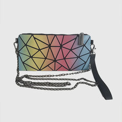 Geometric Rainbow Crossbody Shoulder Bag for Women