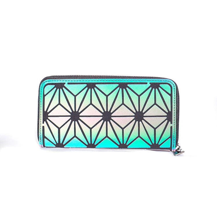 Geometric Women's Wallet Luminous Purse Bag