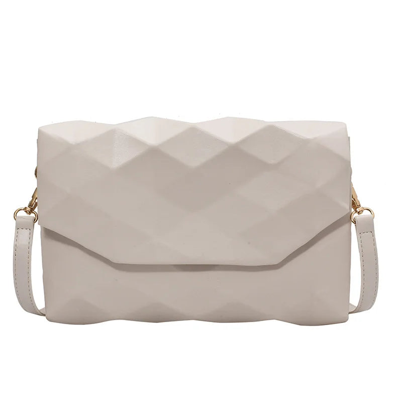 Geometry Envelope PU Leather Crossbody Shoulder Bag for Women