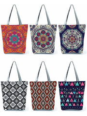 Geometry Printed Handbag Classic Lady Large Capacity Reusable Shopping Bag
