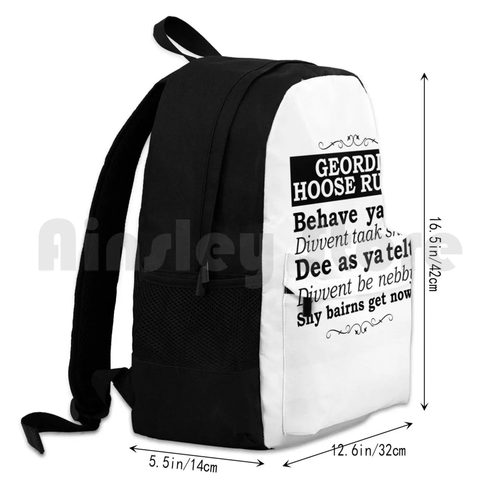 Geordie House Rules Outdoor Hiking Backpack Waterproof Camping Travel