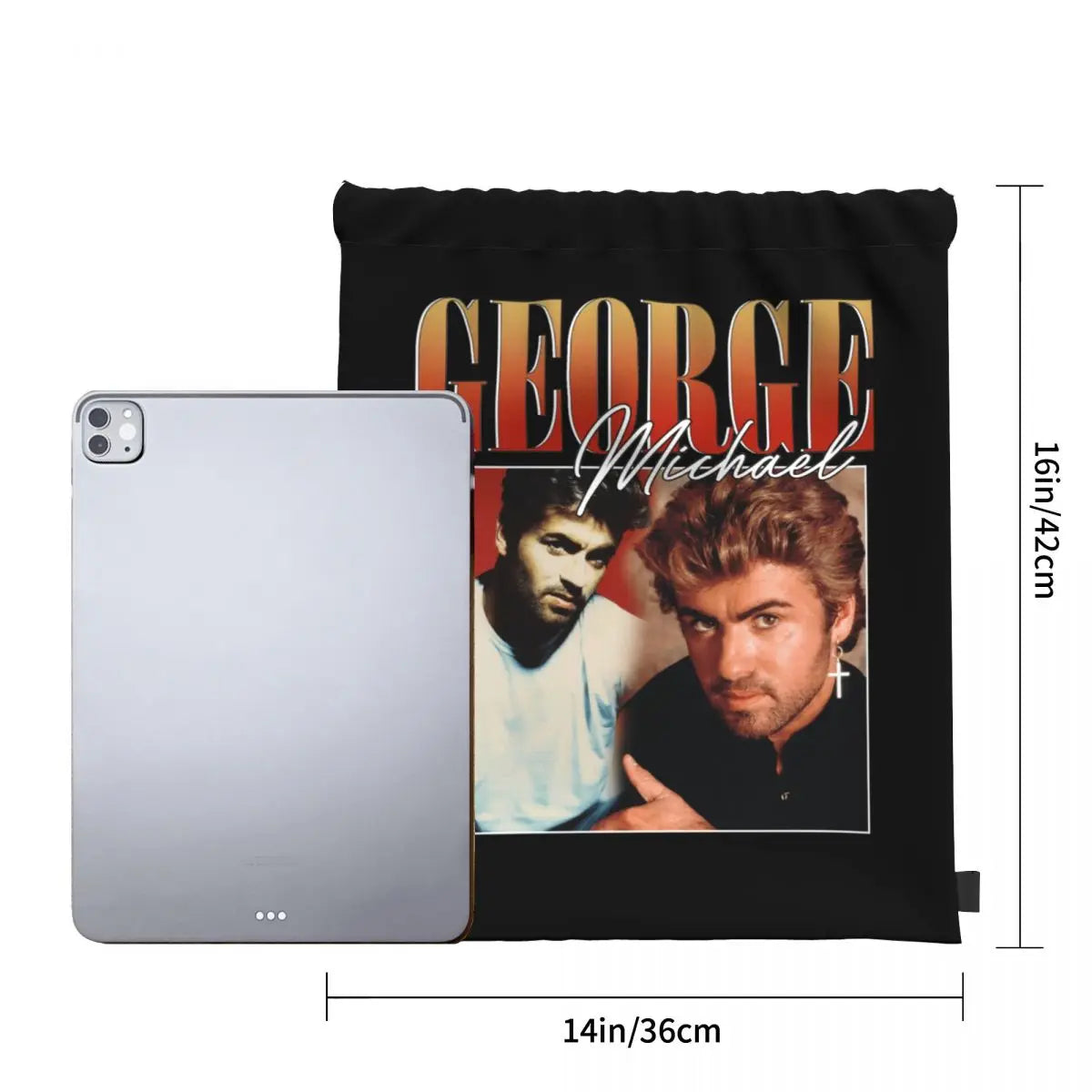 George Michael 90S Drawstring Bags Gym Bag Vintage Shoe Bag