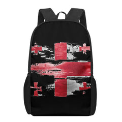 Georgia Flag 3D Pattern School Bag for Children Girls Boys