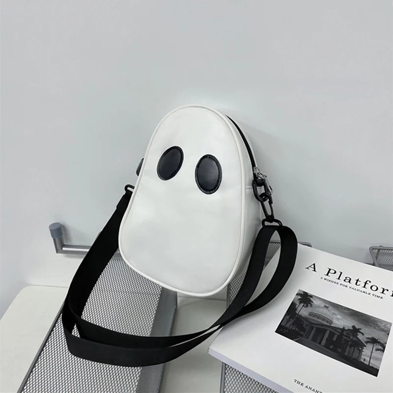 Funny Personality PU Shoulder Bag Devil Stitching Tide Satchel B