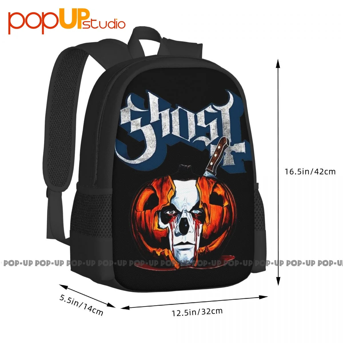 Ghost Bc Papa Halloween Metal Rock Band Backpack