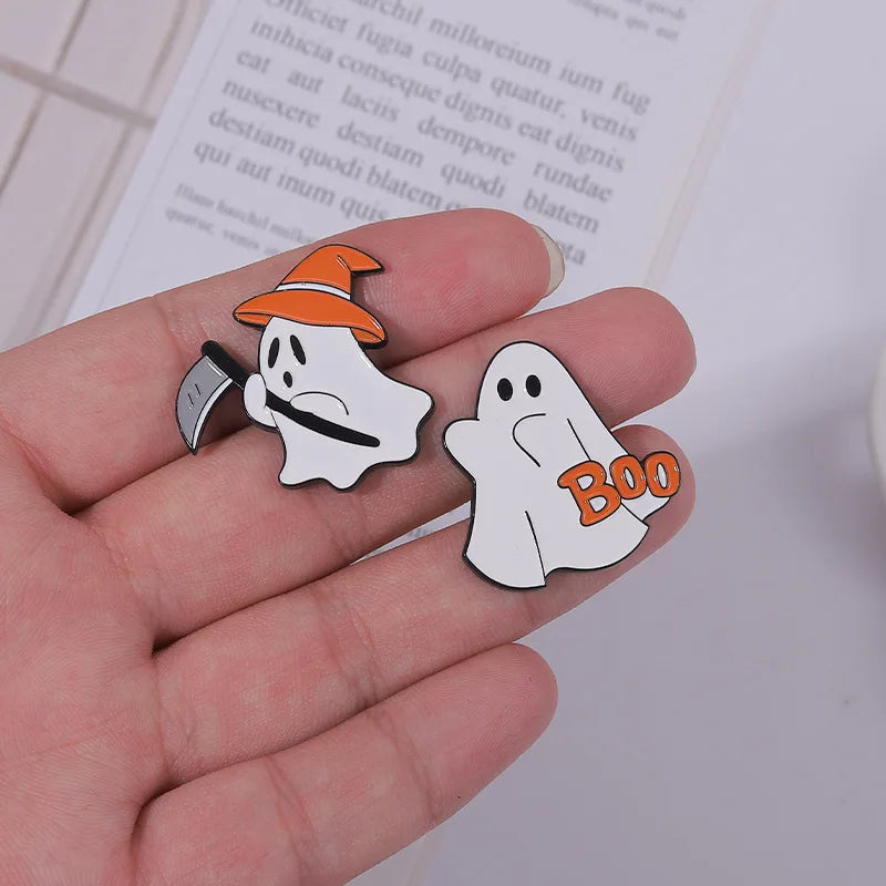 Ghost Cat Pin Ghost Pin Ghost Brooch Halloween Ghost Grave Accessories Clothing