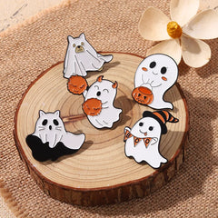Ghost Cat Pin Ghost Pin Ghost Brooch Halloween Ghost Grave Accessories Clothing