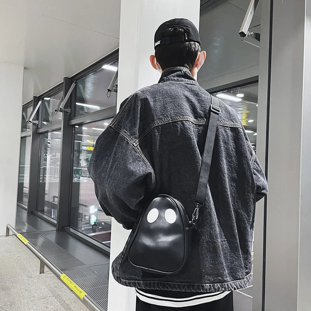 Funny Ghost Devil Leather Shoulder Bag for Travel