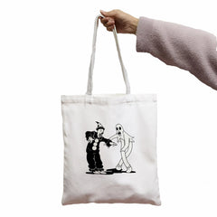 Ghostemane Women Harajuku Canvas Bag Horror Cartoon Shopper Shoulder Bag