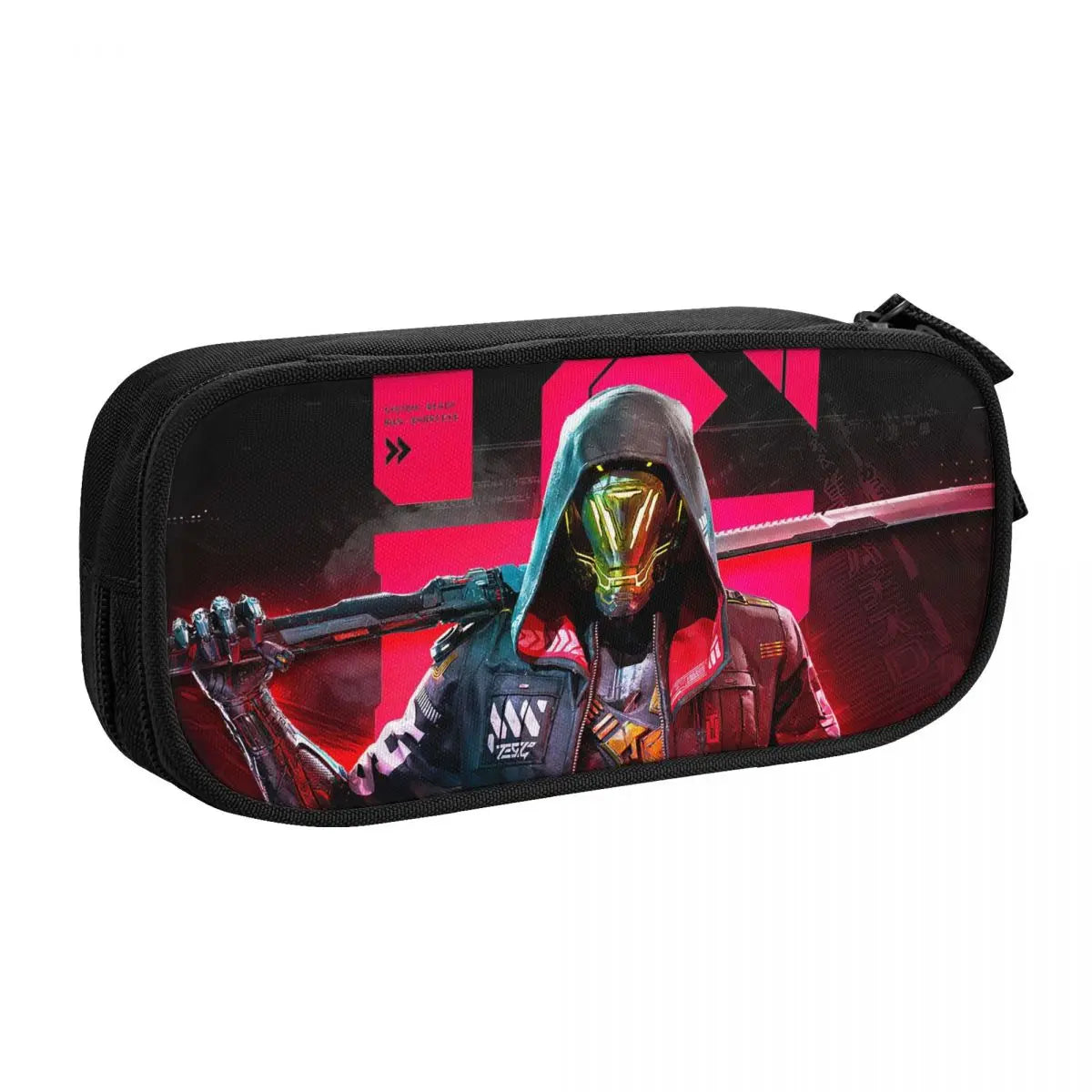 Ghostrunner Pen Box Student School Anime Zipper Pen Bag Child Stationery Bag