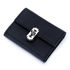 Women's Leather Short Purse Multi-card Money Clip