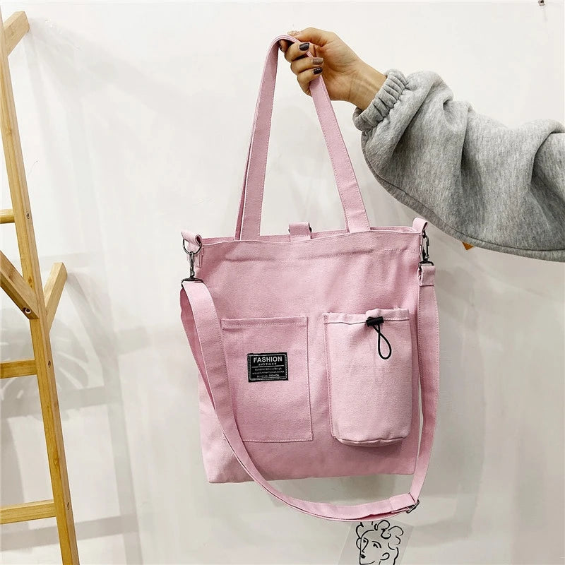 Girl School Backpack Bookbags Crossbody Messenger Bag Canvas Shoulder Bag Women