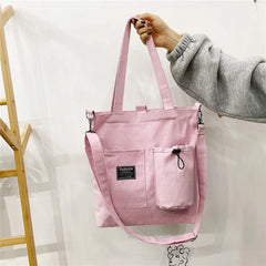 Girl School Backpack Bookbags Crossbody Messenger Bag Canvas Shoulder Bag Women
