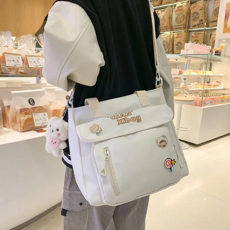 Girl College Students Crossbody Bag Large Capacity Shoulder Bag