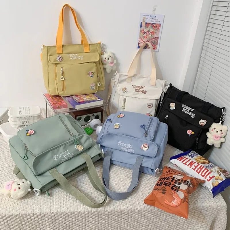 Girl College Students Crossbody Bag Large Capacity Shoulder Bag
