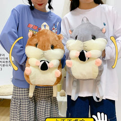 Girl Hamster Doll Shoulder Bag Plush Backpack