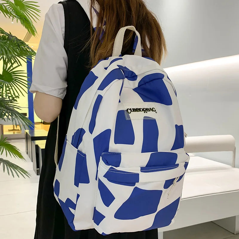 Girl Graffiti Print Travel School Bag Female College Backpack