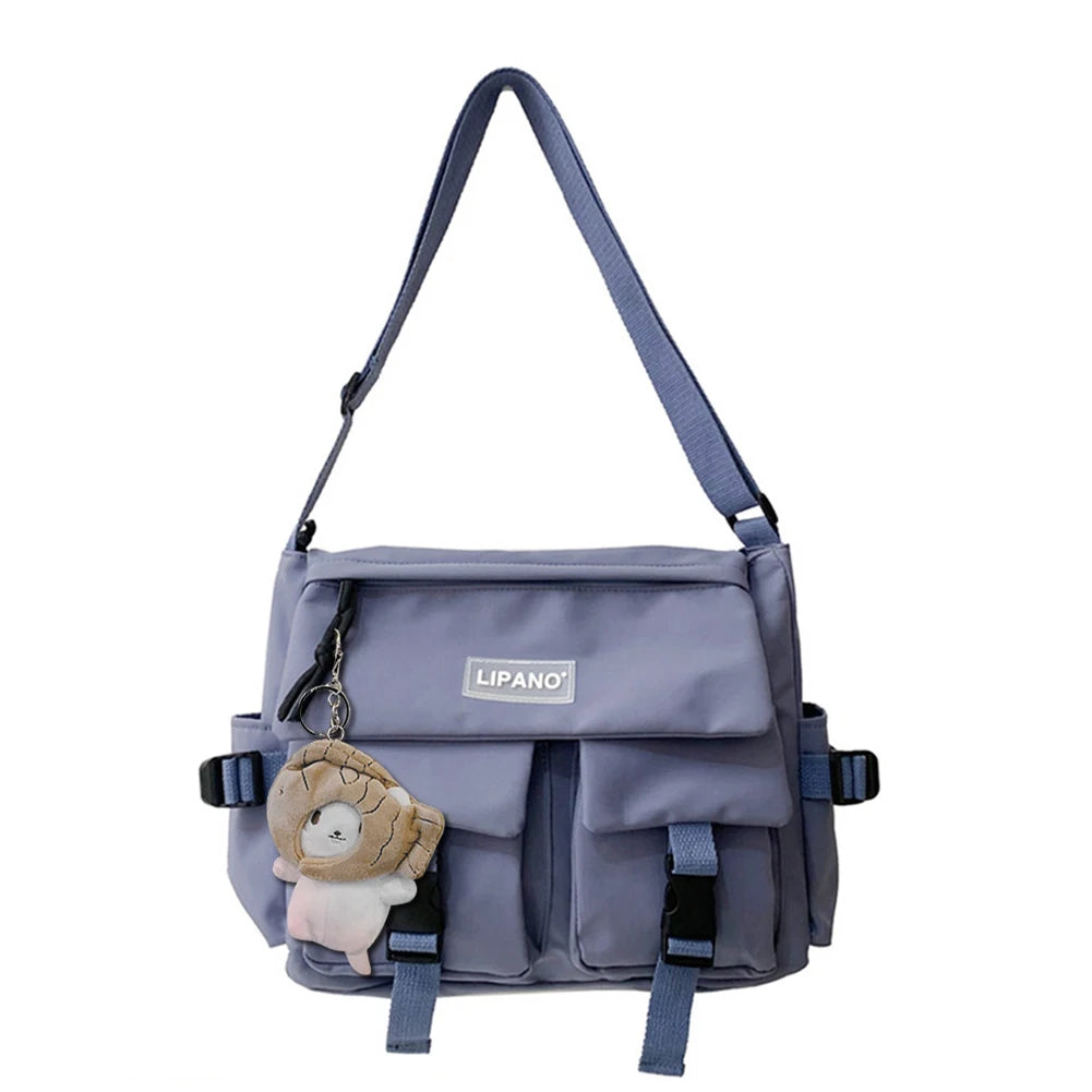 Canvas Girl Handbag Teenager Shoulder Bag Ladies Casual Crossbody Pouch Purse