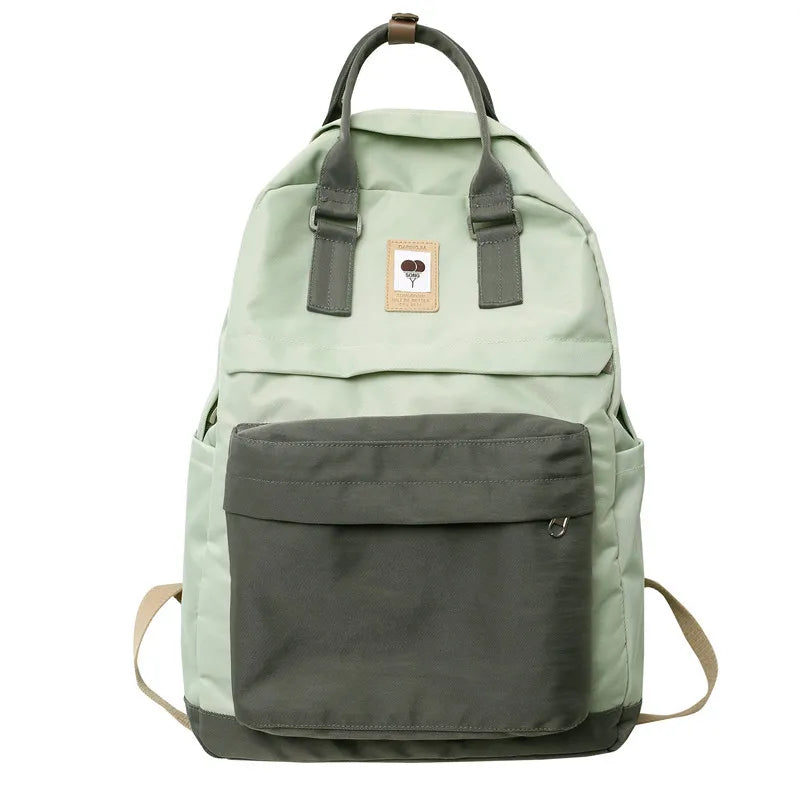 Canvas Girl's School Bag College Student Backpack