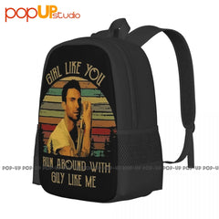 Girl Like You Run Around With Guy Like You Backpack Large Capacity