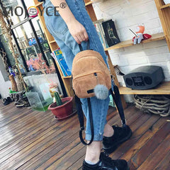 Girl Small Mini Backpack Winter Velvet School Shoulder Bag