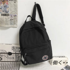 Girl Solid School Bag College Student Women Backpack Travel