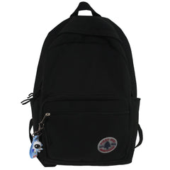 Green Female Bag Solid School College Student Laptop Backpack