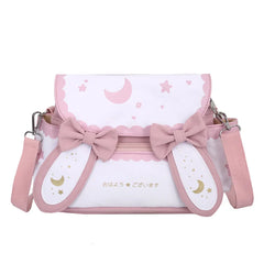 Girl Canvas Schoolbag Shoulder Messenger Square Bag