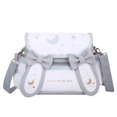 Girl Canvas Schoolbag Shoulder Messenger Square Bag