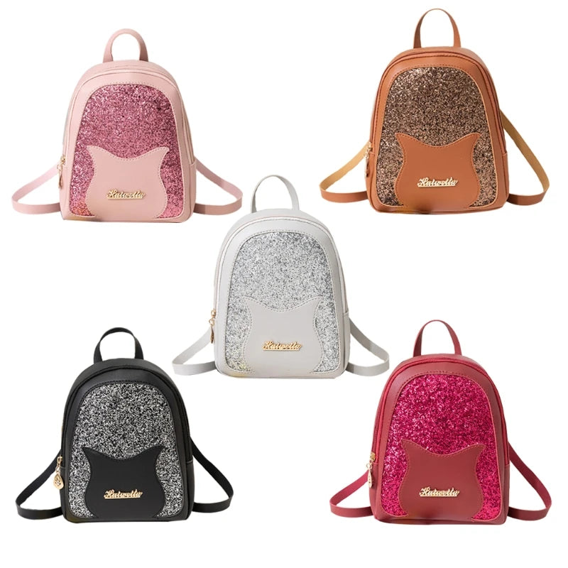 Sequin Shoulder Bag Anti-theft Rucksack Mini Daypack G5AE