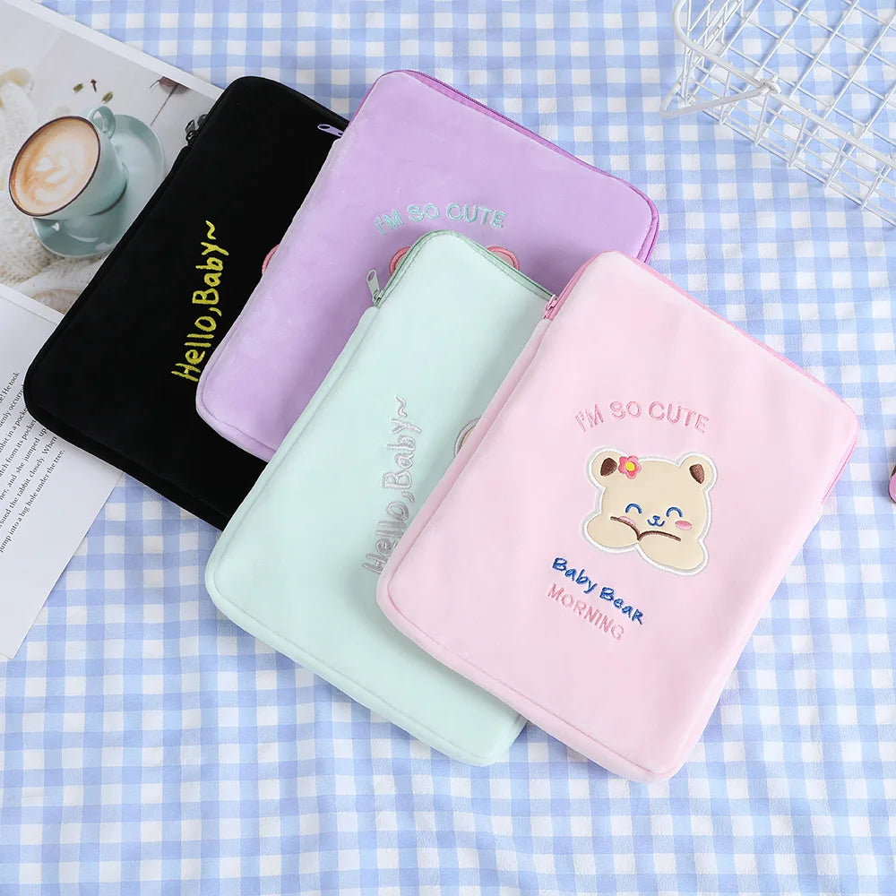 Girl Tablet Computer Bag Bear iPad Bag Student 11 inch