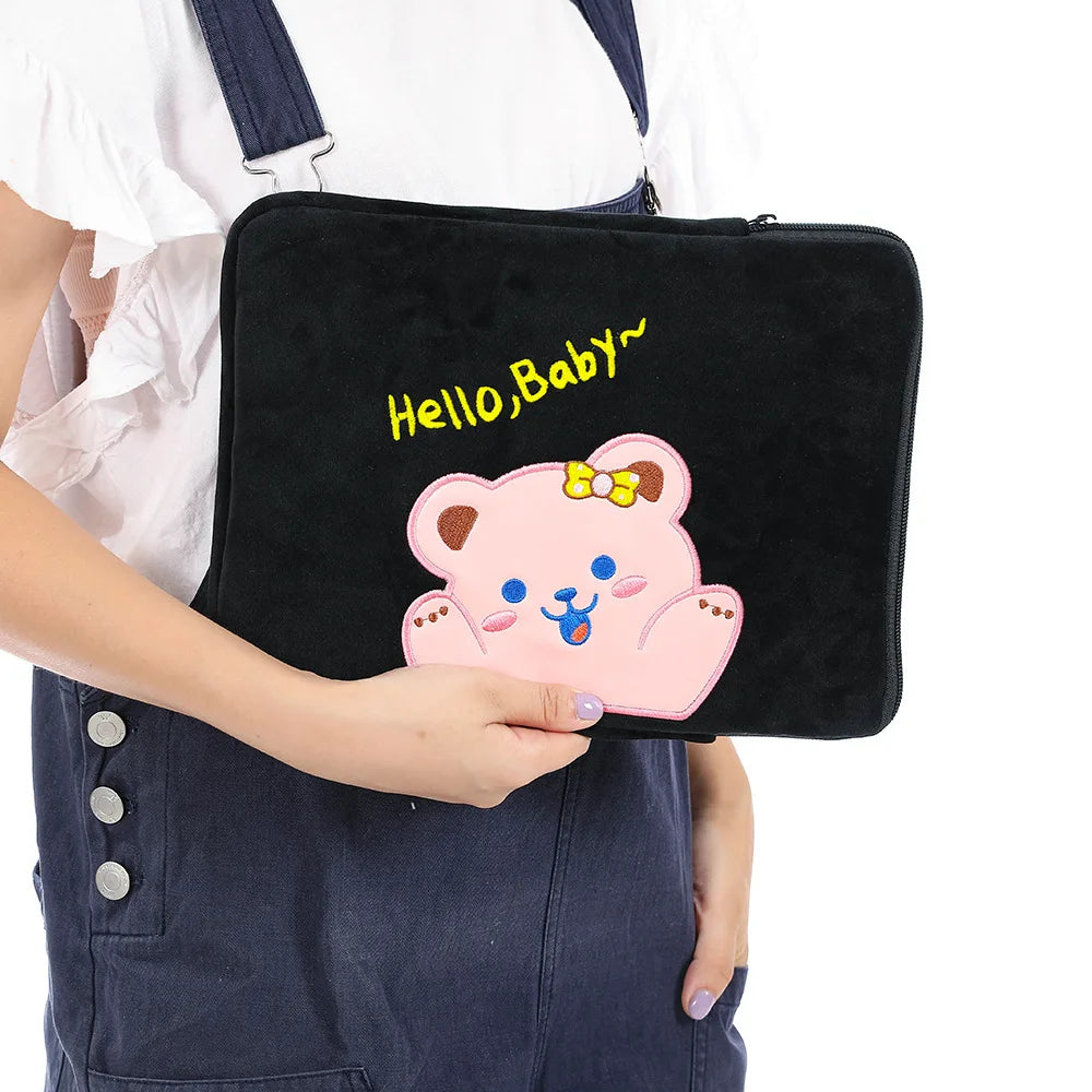 Girl Tablet Computer Bag Bear iPad Bag Student 11 inch
