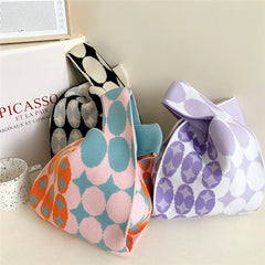 Girls' Matching Knitting Handbag Women's Shoulder Casual Bags